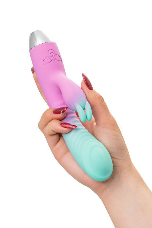 Flovetta by toyfa, Китай Вибратор для точки G с клиторальной стимуляцией, Flovetta ORCHID, силикон, мятно-розовый, 21 см — купить в Минске Фото Flovetta by toyfa, Китай Вибратор для точки G с клиторальной стимуляцией, Flovetta ORCHID, силикон, мятно-розовый, 21 см