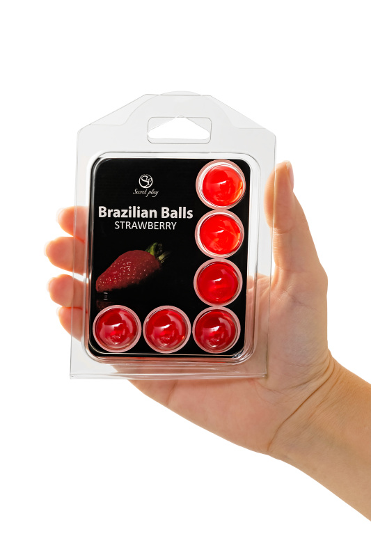 Secret play, Испания Массажное масло SECRET PLAY BRAZILIAN BALLS, клубника, 6 х 4 гр — купить в Минске Фото Secret play, Испания Массажное масло SECRET PLAY BRAZILIAN BALLS, клубника, 6 х 4 гр