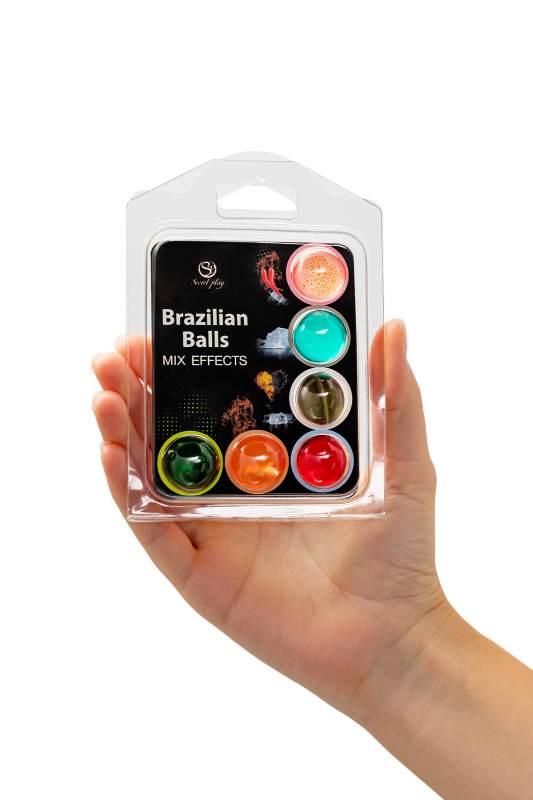 Изображение Secret play, Испания Массажное масло SECRET PLAY BRAZILIAN BALLS, микс эффектов, 6 х 4 гр