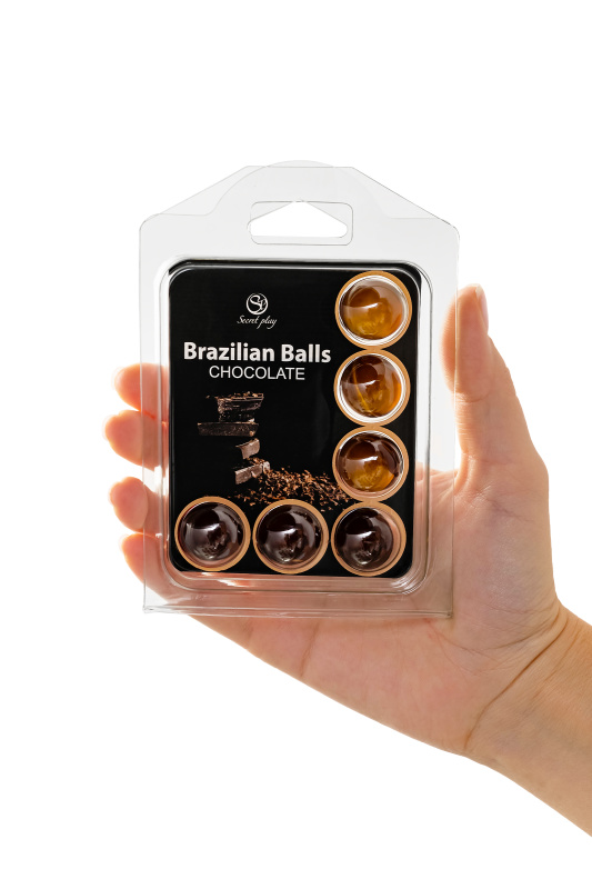 Изображение Secret play, Испания Массажное масло SECRET PLAY BRAZILIAN BALLS, шоколад, 6 х 4 гр