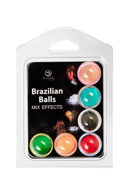 Изображение Secret play, Испания Массажное масло SECRET PLAY BRAZILIAN BALLS, микс эффектов, 6 х 4 гр