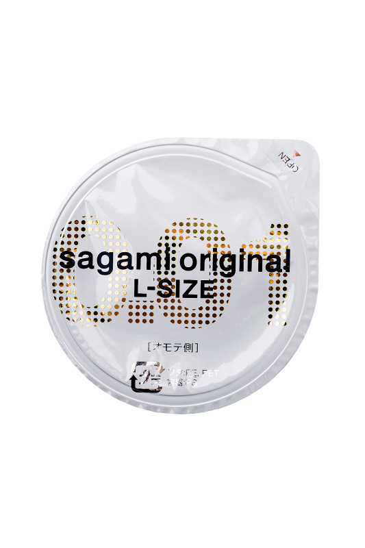 Изображение  Презервативы Sagami, original 0.01, полиуретан, LARGE, 2 шт.