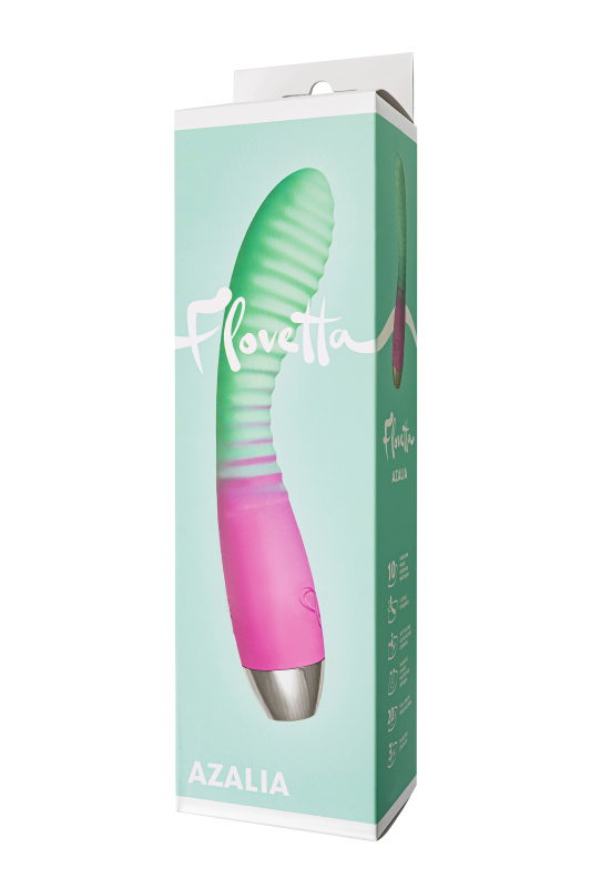 Изображение Flovetta by toyfa, Китай Вибратор с изогнутой головкой Flovetta AZALIA, силикон, мятно-розовый, 20,5 см