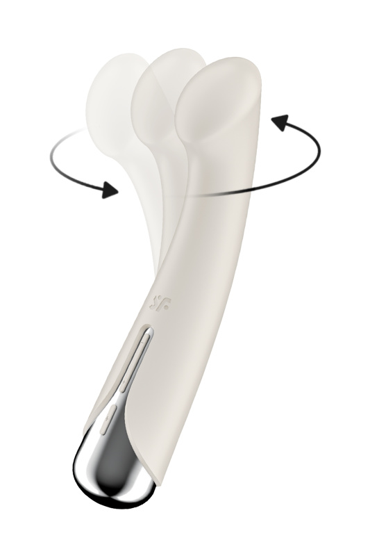 Фото  Вибратор для точки G  с ротацией Satisfyer Spinning G-Spot 1, силикон, бежевый, 16,8 см