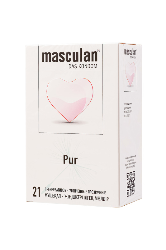 Изображение  Презервативы Masculan, Pur № 21 утонченные, 18,5 см, 5.3 см, 21 шт.