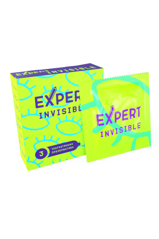 Изображение  Презервативы EXPERT Invisible, ультратонкие, 3шт